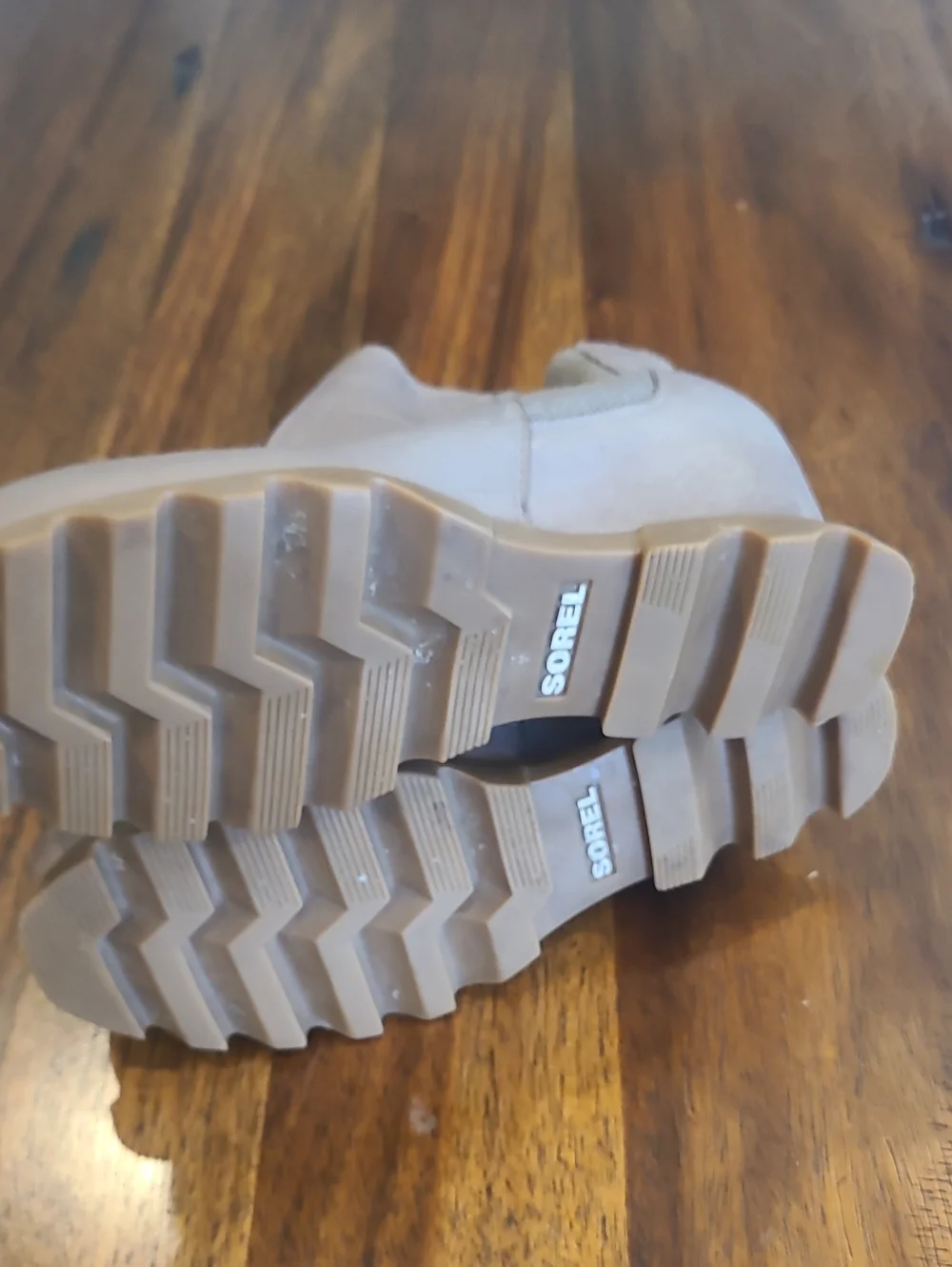 Sorel Women's Joan of Arctic Wedge III Chelsea Boots Tan Leather Size 9.5